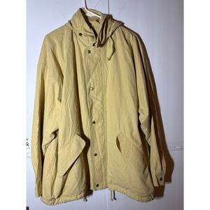 Tommy Bahama oversized Mens Khaki Hooded Lined‎ Jacket Casual Outerwear Size L